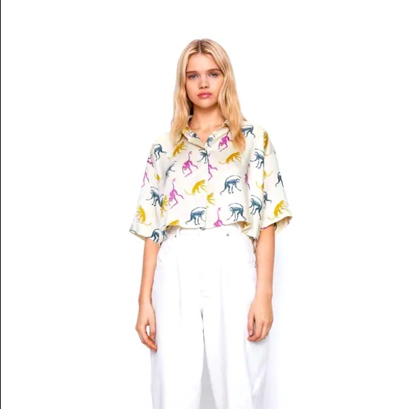 COPY - COPY - Zara NWT monkey silky blouse - Picture 5 of 10